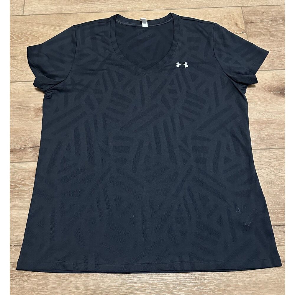 Women's Under Armour Activewear Tee Shirt Black XL EUC!